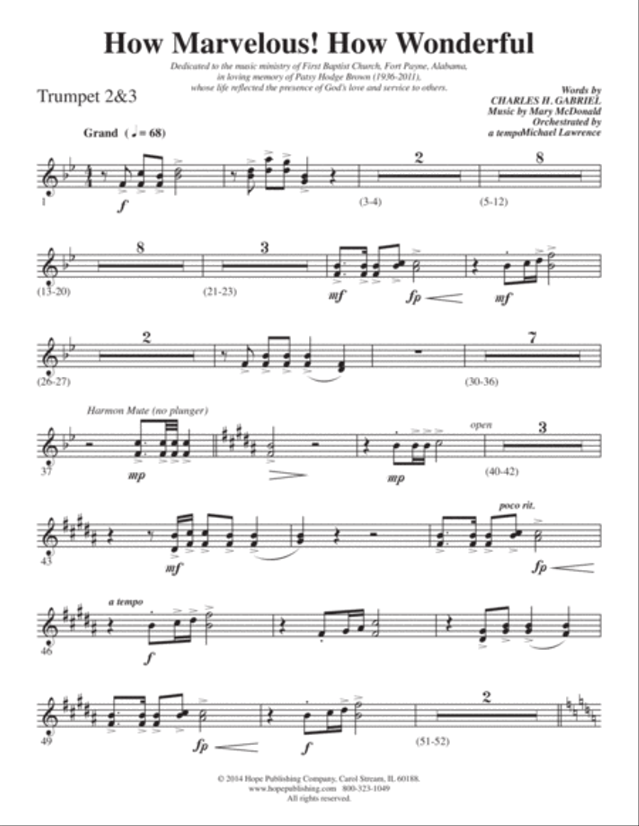 How Marvelous! How Wonderful! 4-Part scores gallery preview page 33
