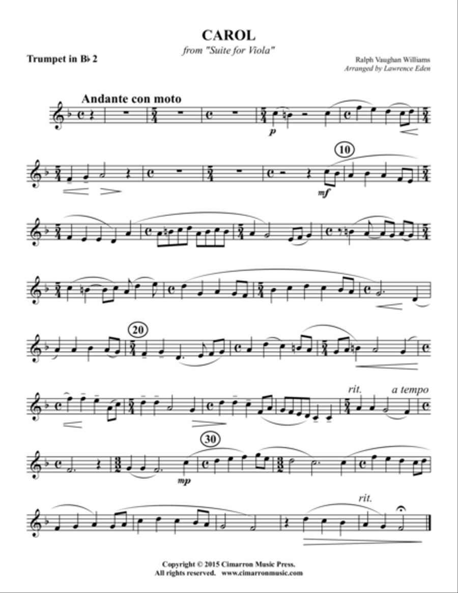Carol Brass Quintet scores gallery preview page 4
