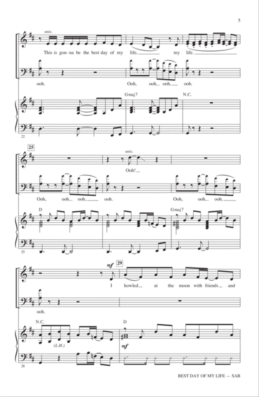Best Day Of My Life Best Day Of My Life 3-Part scores gallery preview page 4