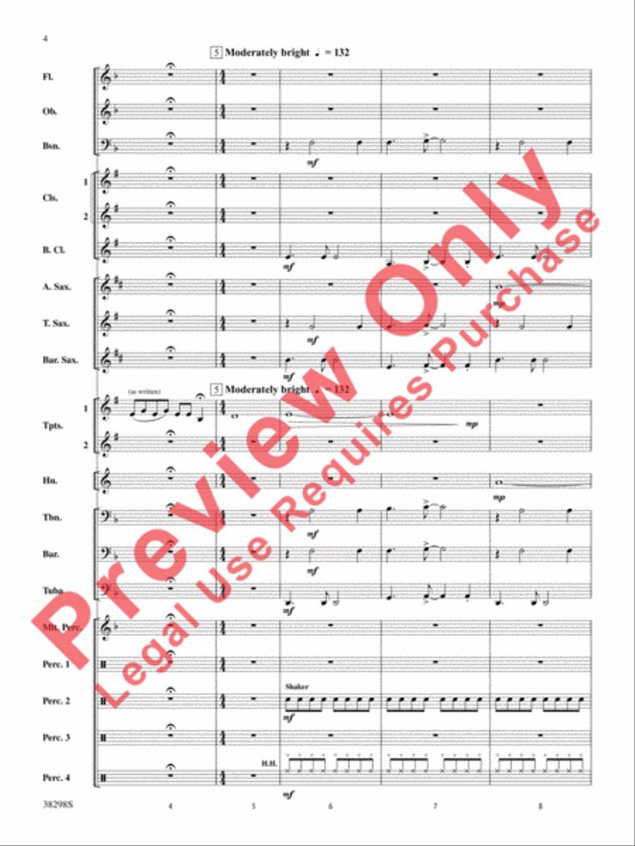 Wade in the Water Concert Band scores gallery preview page 4