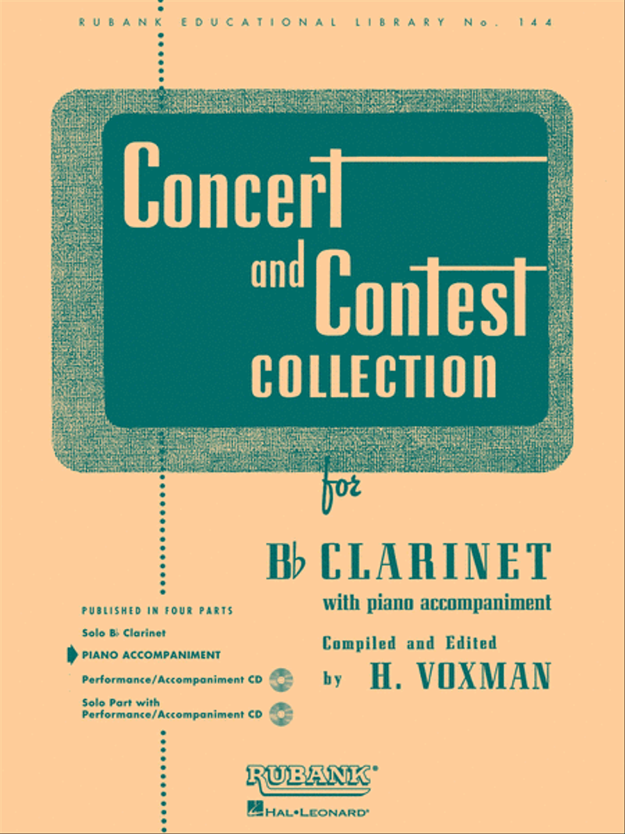 Concert and Contest Collections - Bb Clarinet (Piano Accompaniment part) Concert Band Methods scores gallery preview page 1
