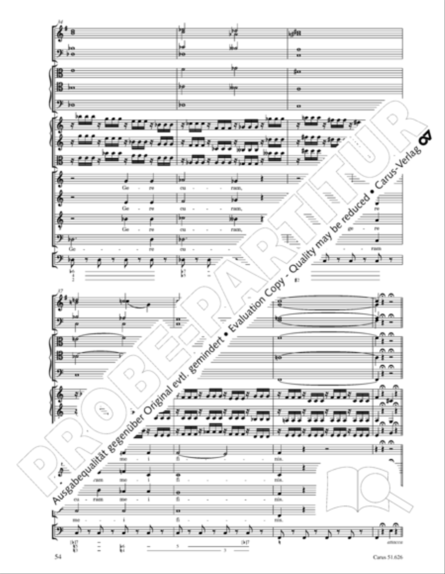 Missa longa in C major (Missa longa in C) 4-Part scores gallery preview page 66