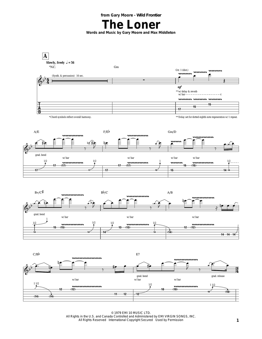 The Loner The Loner Acoustic Guitar scores gallery preview page 1