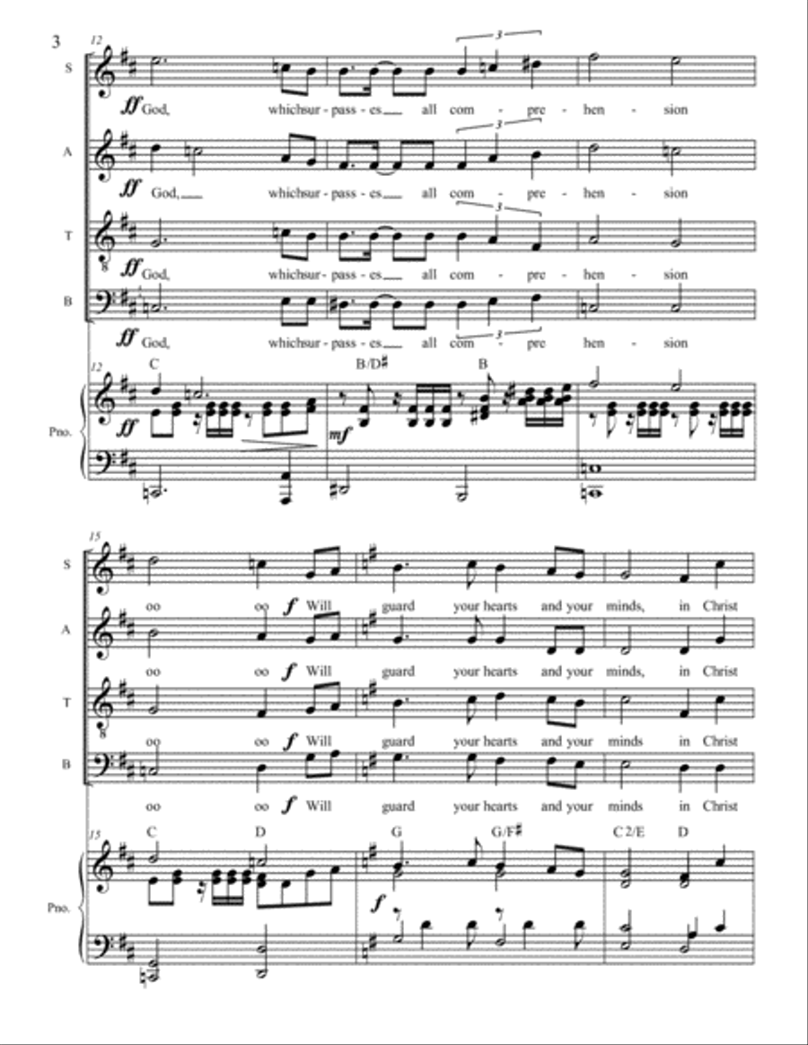 Cast Your Cares On Him 4-Part scores gallery preview page 3