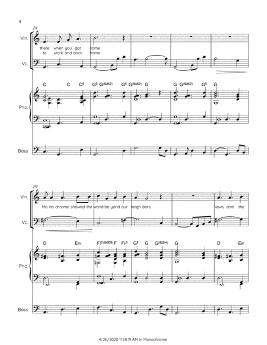 In Monochrome Piano, Vocal, Guitar scores gallery preview page 4