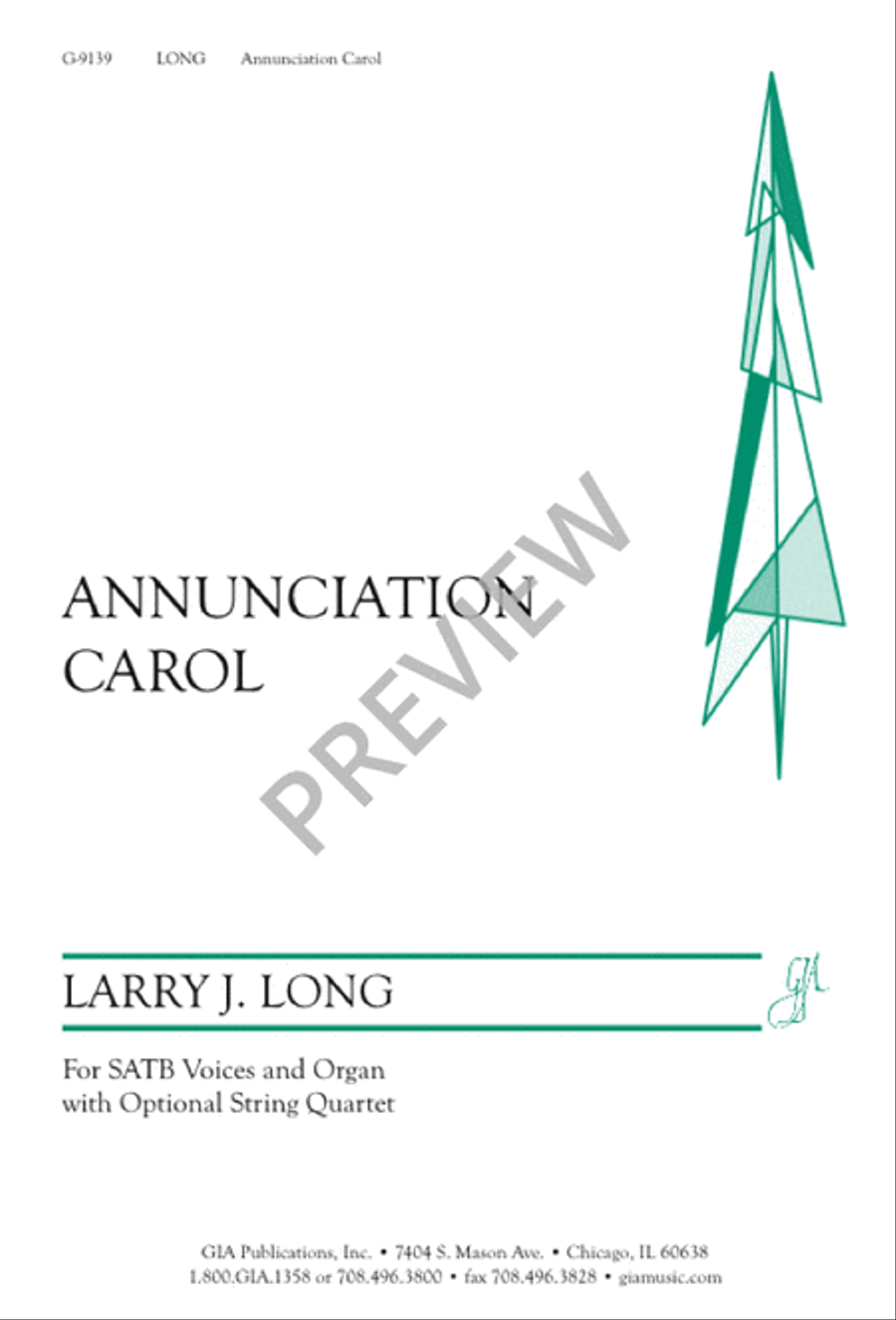 Annunciation Carol Annunciation Carol 4-Part scores gallery preview page 2