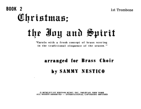 Christmas; The Joy & Spirit - Book 2/1st Trombone