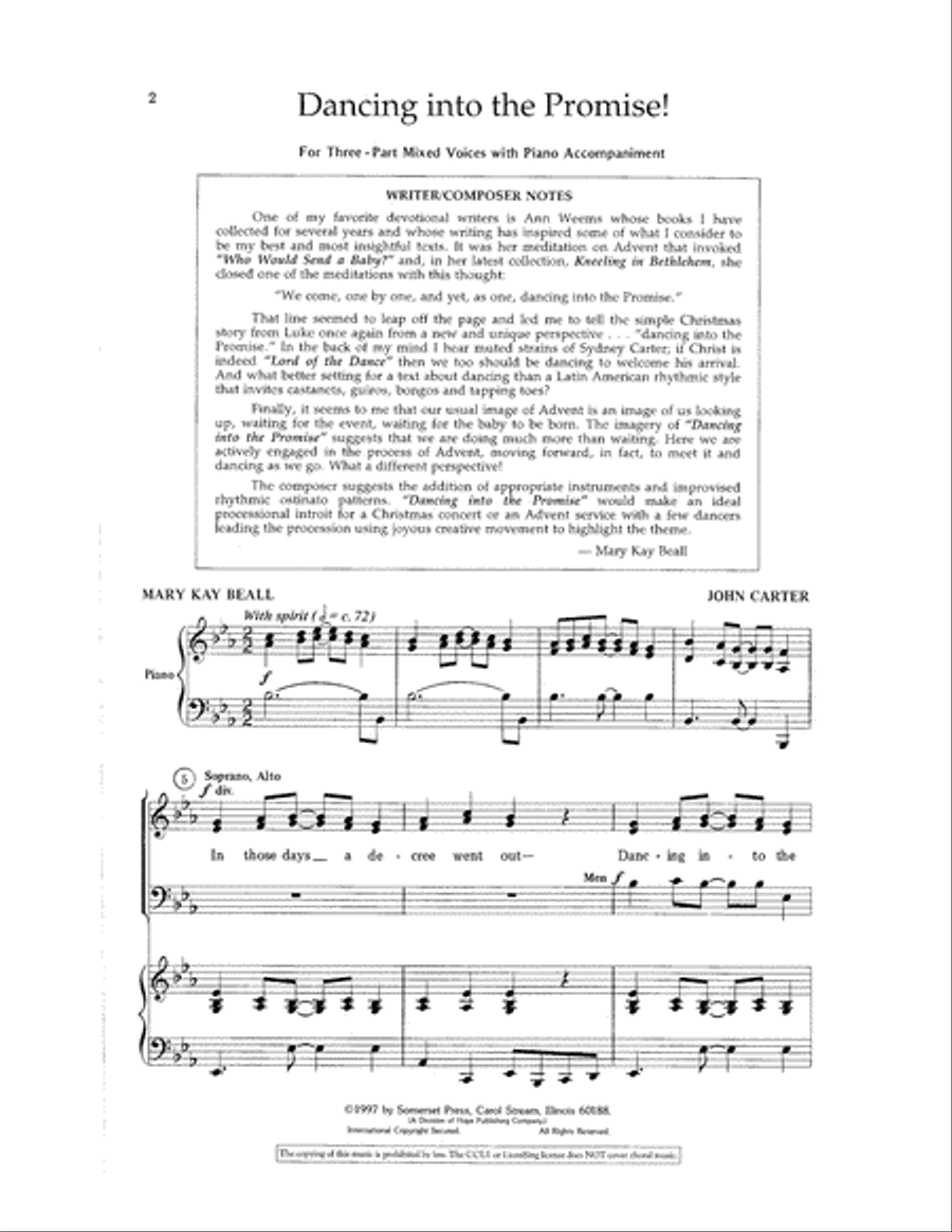 Dancing Into the Promise 3-Part scores gallery preview page 2
