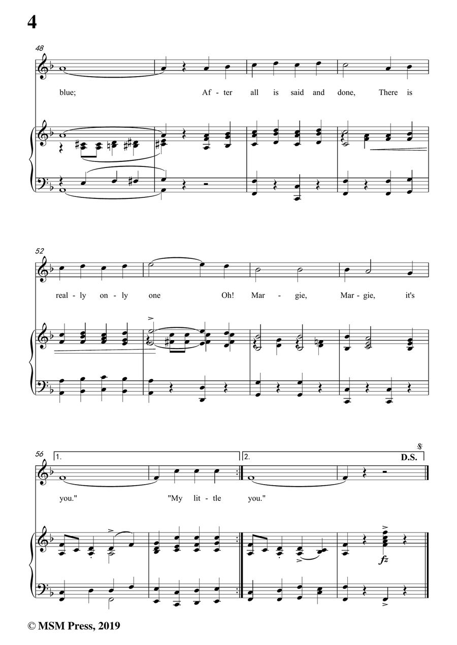Con Conrad;J. Russel Robinson-Margie,in F Major,for Voice and Piano Piano, Vocal scores gallery preview page 6