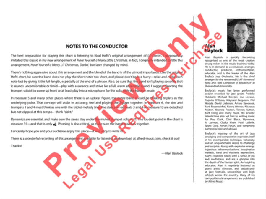 Have Yourself a Merry Little Christmas Jazz Ensemble scores gallery preview page 3