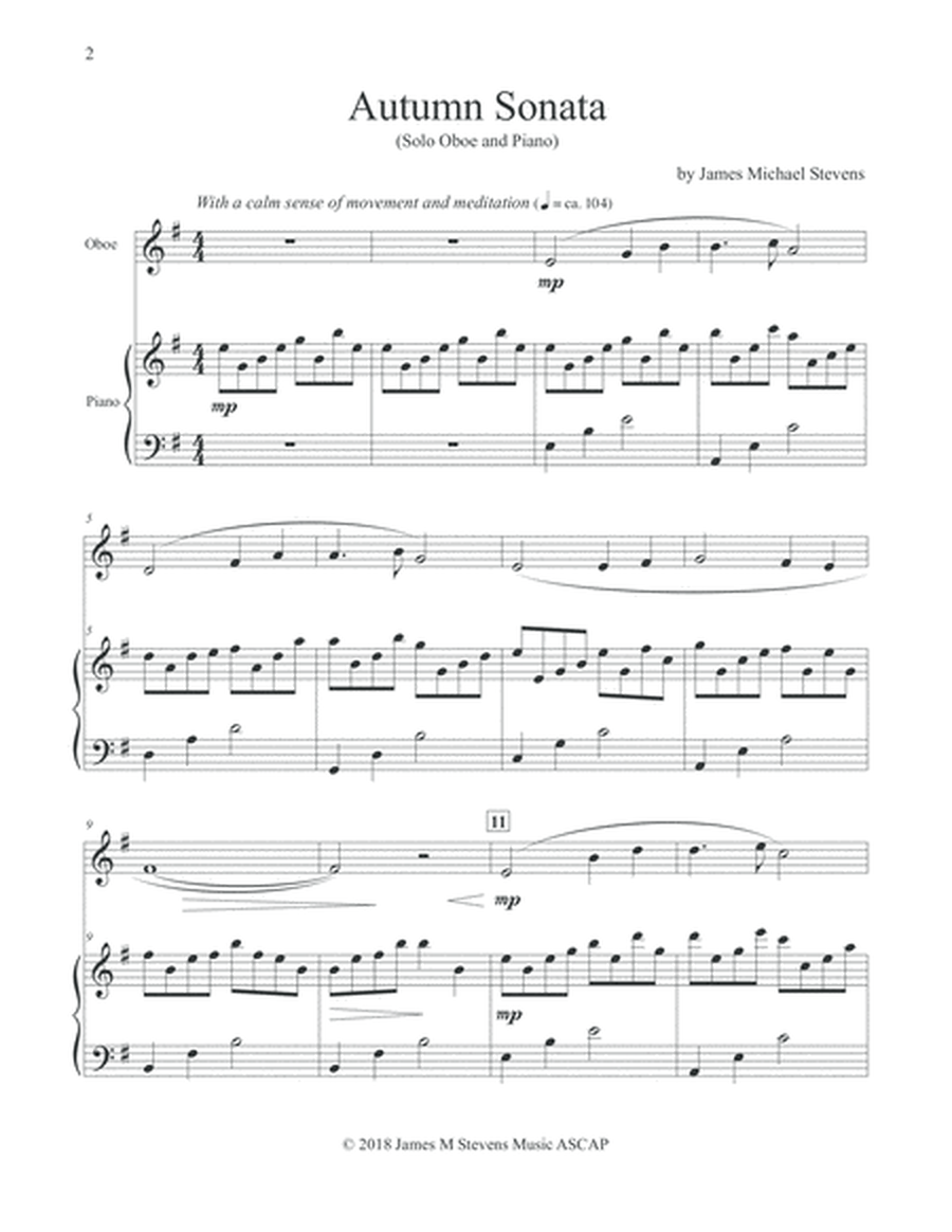 Autumn Sonata - Oboe & Piano image number null