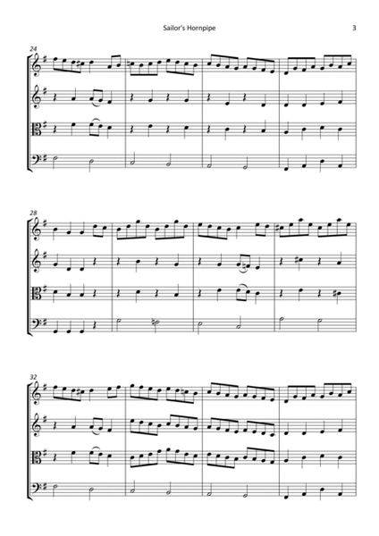 Sailor's Hornpipe - arranged for string quartet image number null