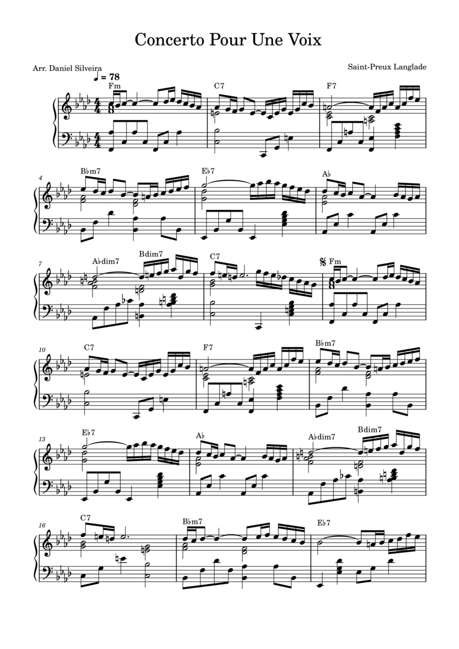 Concerto Pour Une Voix Concerto Pour Une Voix Piano Solo scores gallery preview page 1