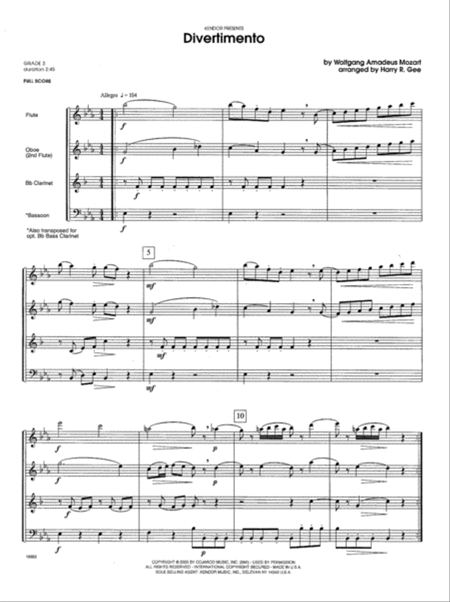 Divertimento Divertimento Woodwind Quartet scores gallery preview page 2