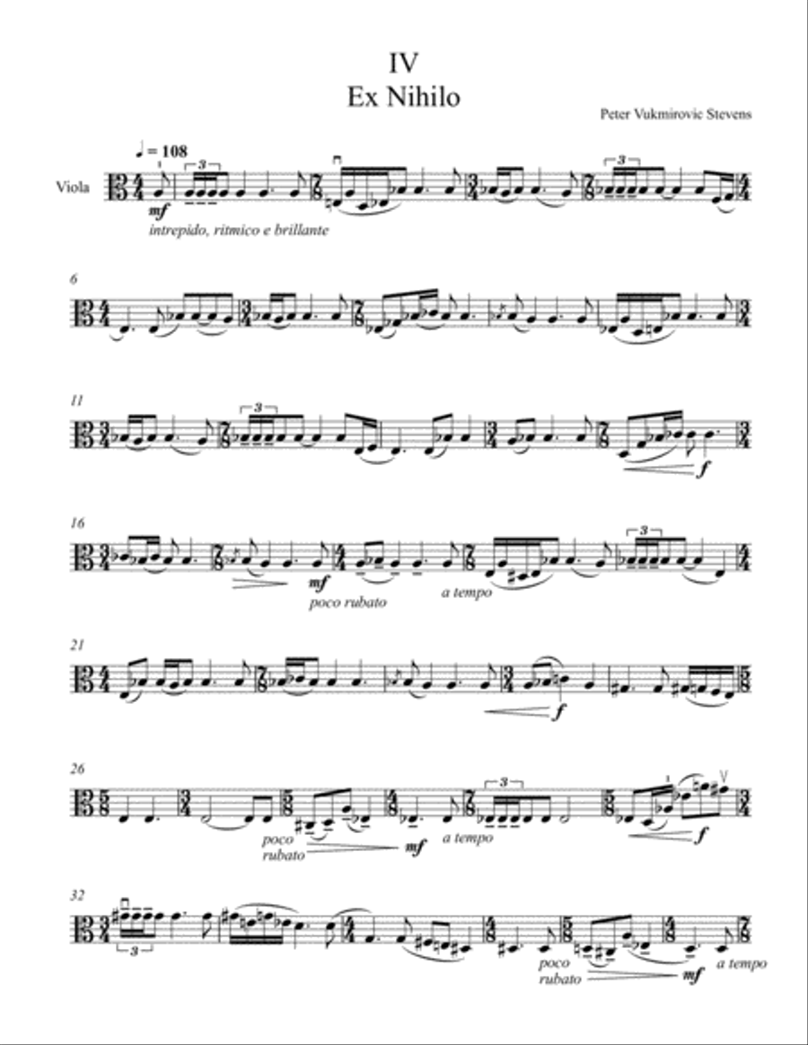 Ex Nihilo Ex Nihilo Viola Solo scores gallery preview page 1