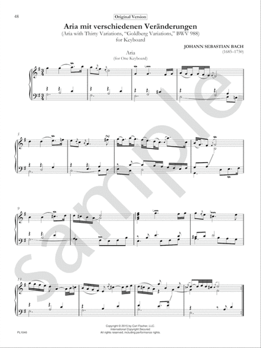Glenn Gould's Goldberg Variations Piano Solo scores gallery preview page 8