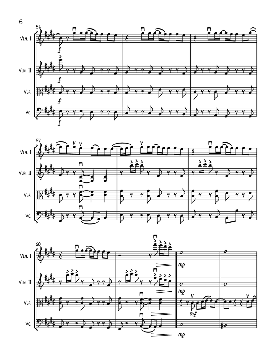 Permission To Dance String Quartet scores gallery preview page 6