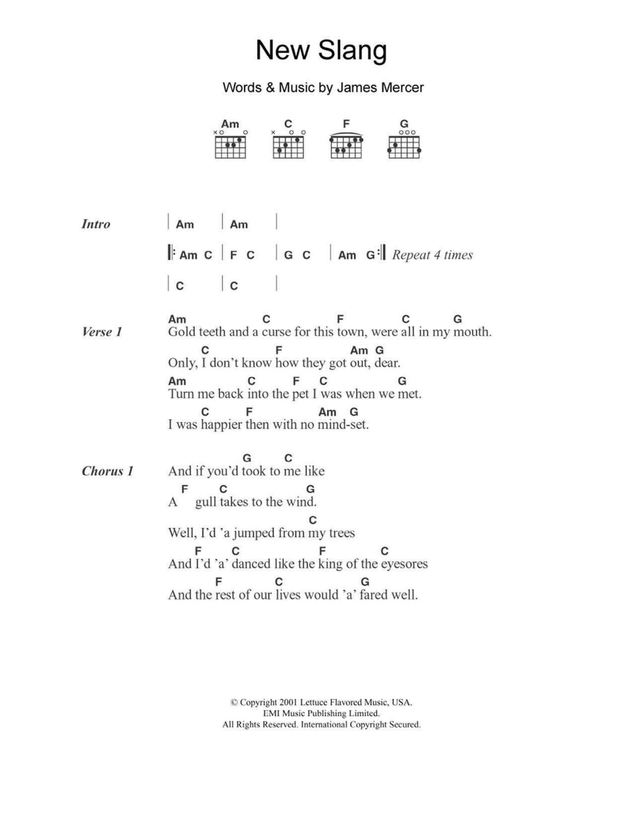 New Slang Acoustic Guitar scores gallery preview page 1