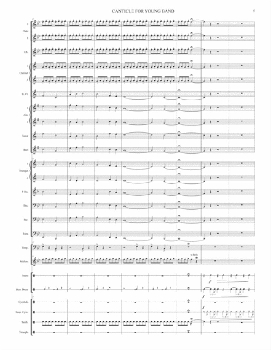 Canticle for Young Band Concert Band scores gallery preview page 5