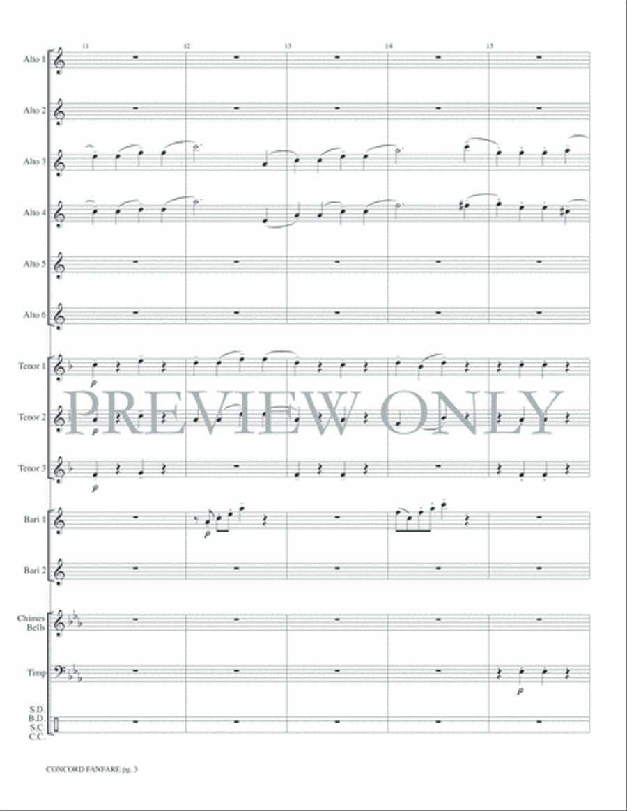 Concord Fanfare Concord Fanfare Small Ensemble scores gallery preview page 5