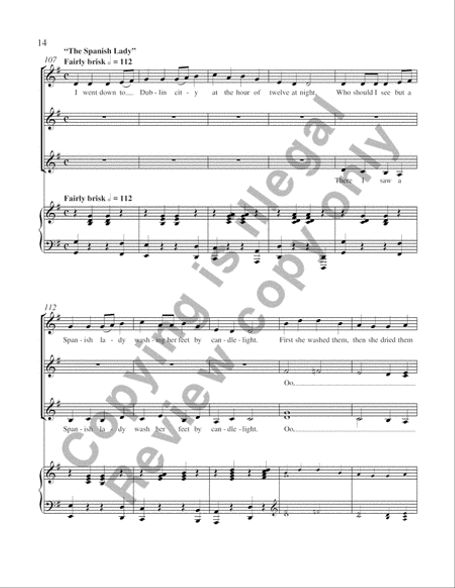 The Cat's Ramble (Medley of Irish Melodies) SSA scores gallery preview page 6