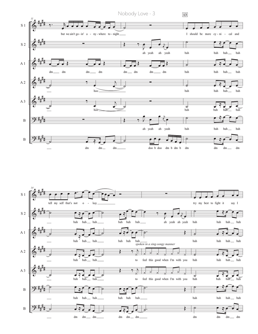 Nobody Love Divisi scores gallery preview page 3