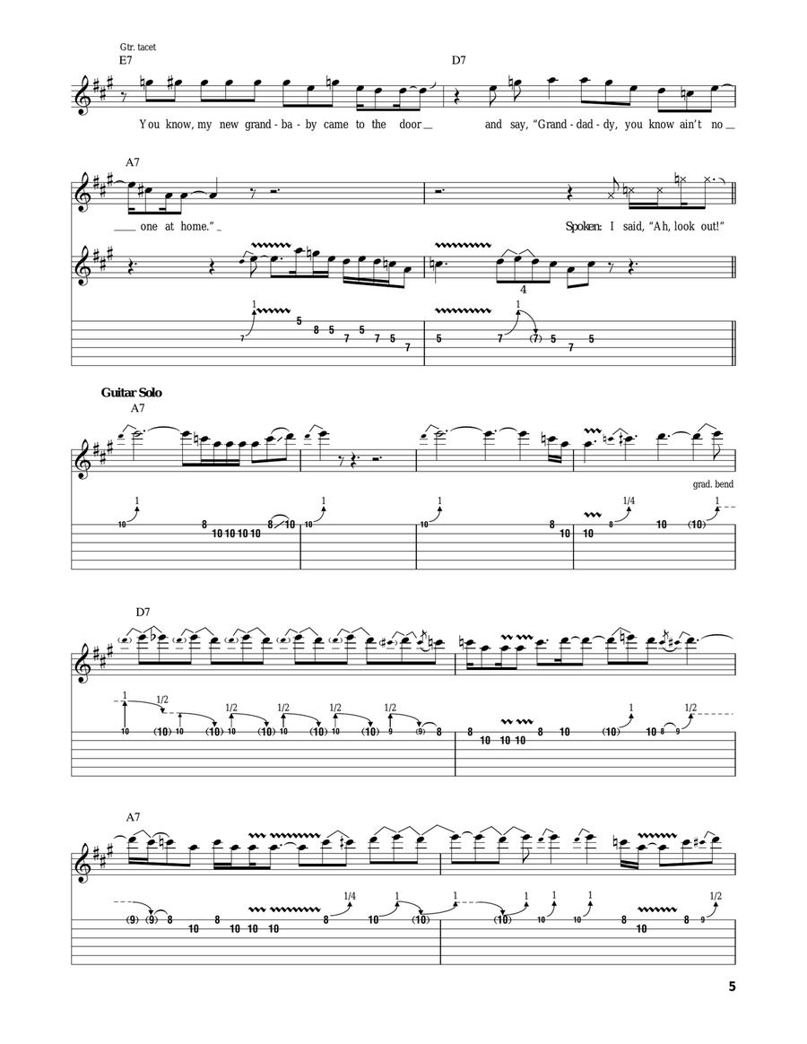 Damn Right, I've Got The Blues Acoustic Guitar scores gallery preview page 5