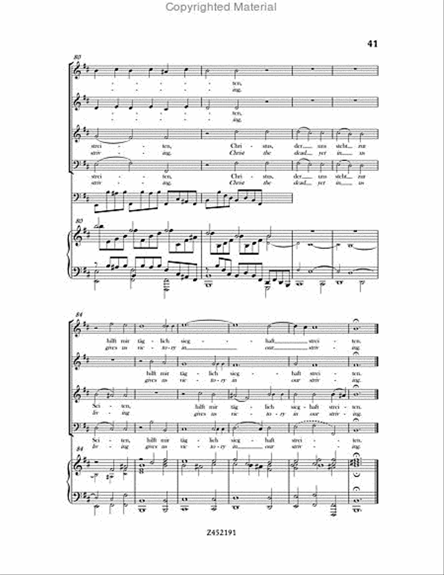 Nach dir, Herr, Verlanget Mich, BWV 150 Choir scores gallery preview page 41