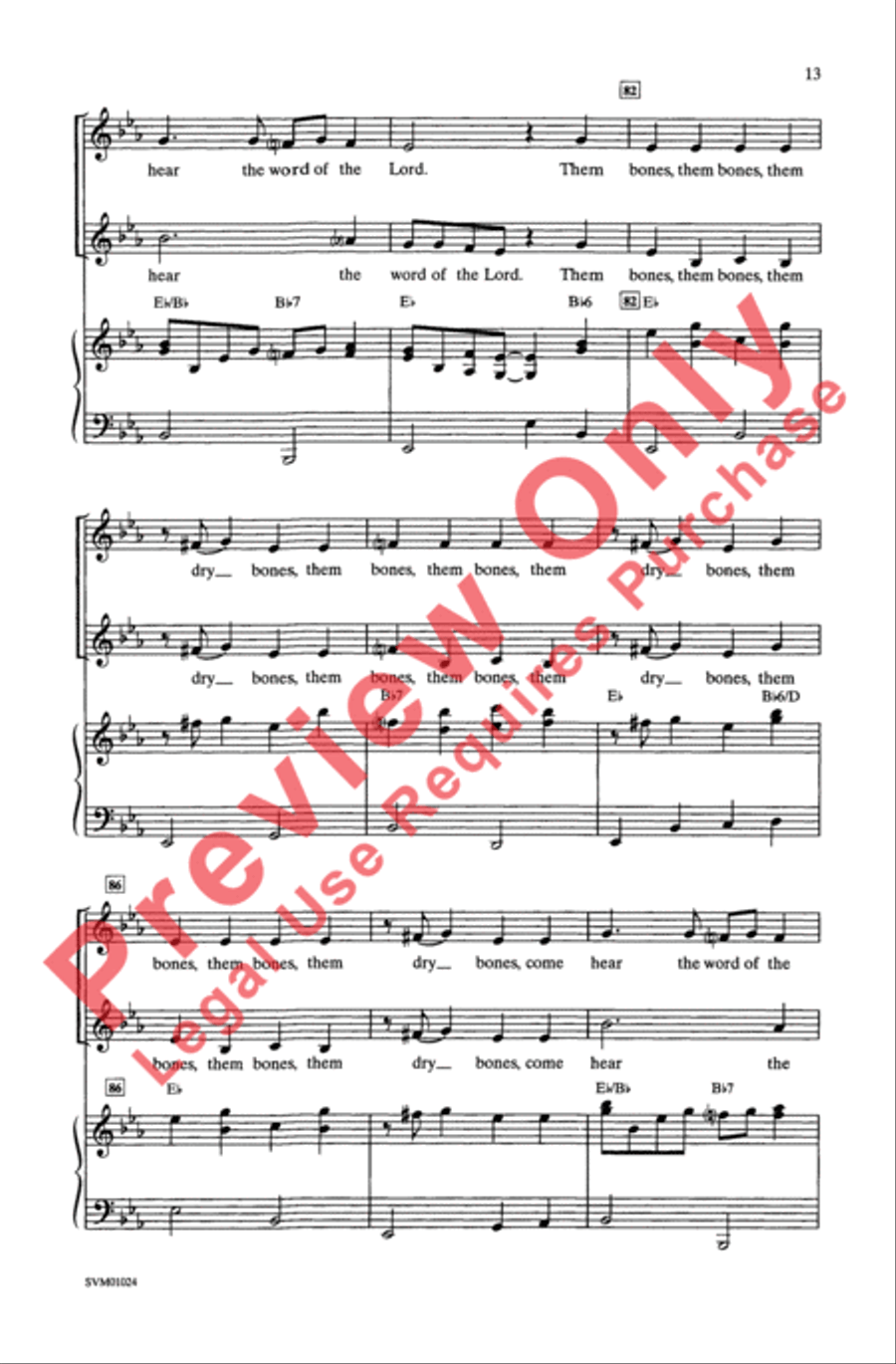 Dry Bones 2-Part scores gallery preview page 13