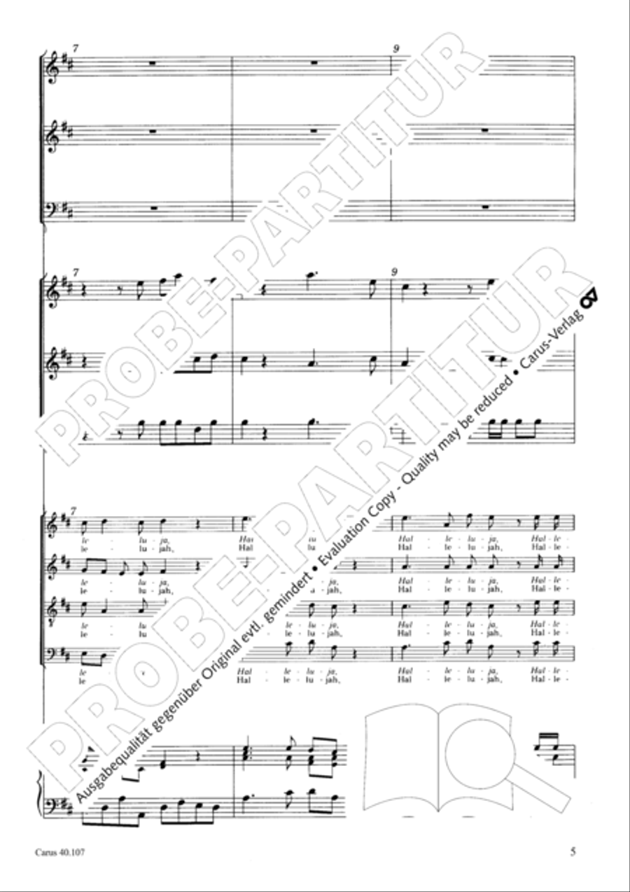 Halleluja (Jesus erschliesst uns die Schrift) 4-Part scores gallery preview page 6