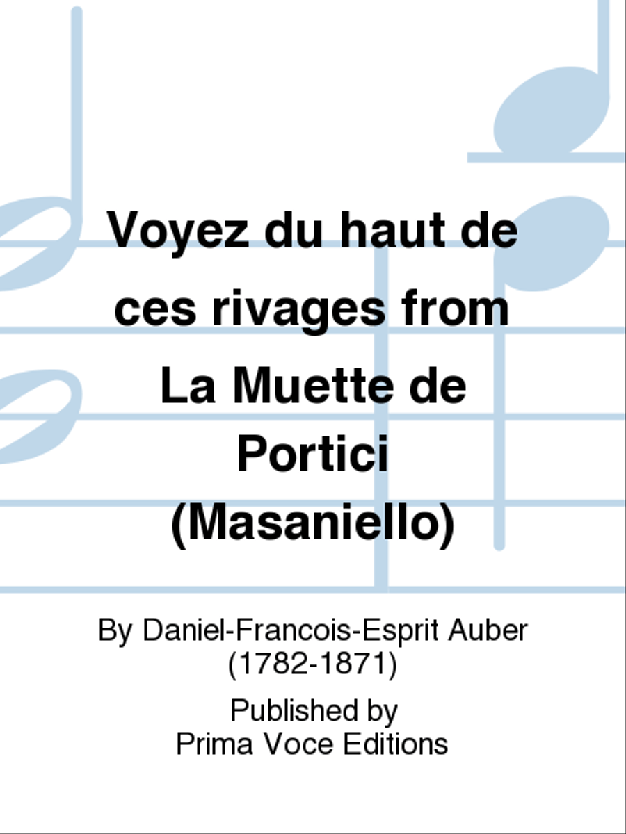 Voyez du haut de ces rivages from La Muette de Portici (Masaniello) Baritone Voice scores gallery preview page 1