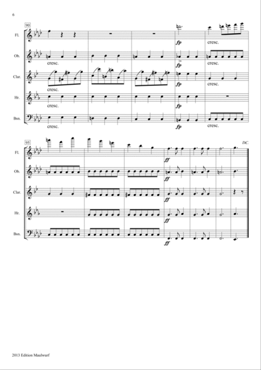 Waltz Waltz Woodwind Quintet scores gallery preview page 6