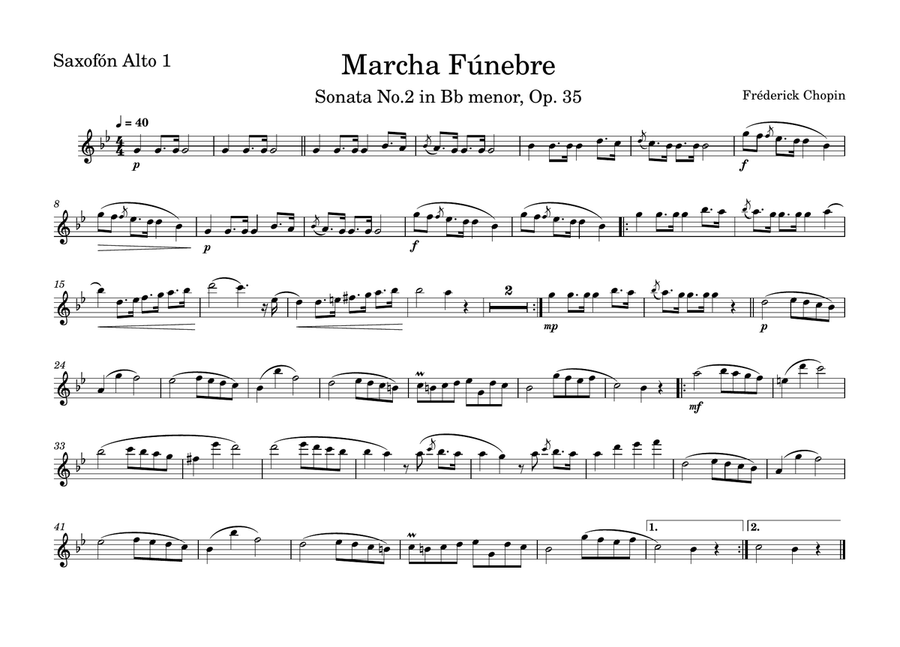 Marcha Fúnebre de Chopin Marching Band scores gallery preview page 4
