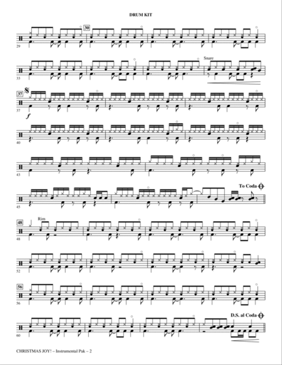 Christmas Joy! - Drums Choir scores gallery preview page 2
