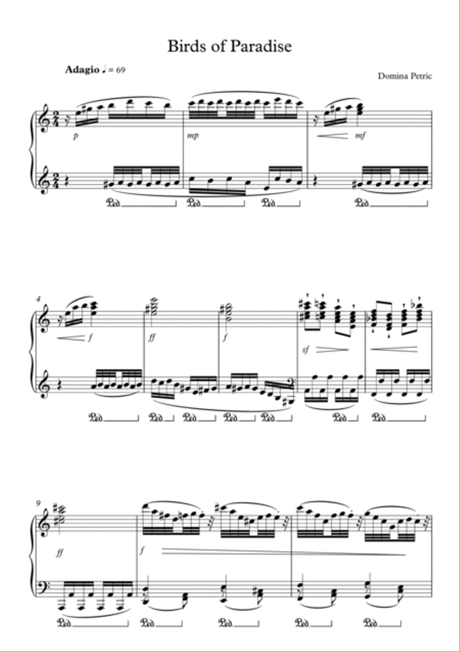 Birds of Paradise Piano Solo scores gallery preview page 2