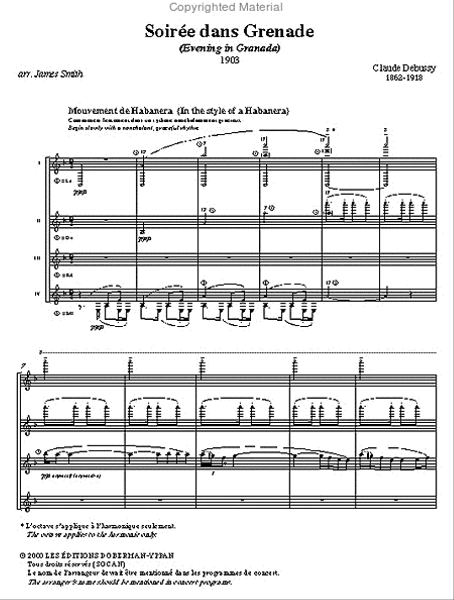 Soirée dans Grenade Guitar Ensemble scores gallery preview page 2