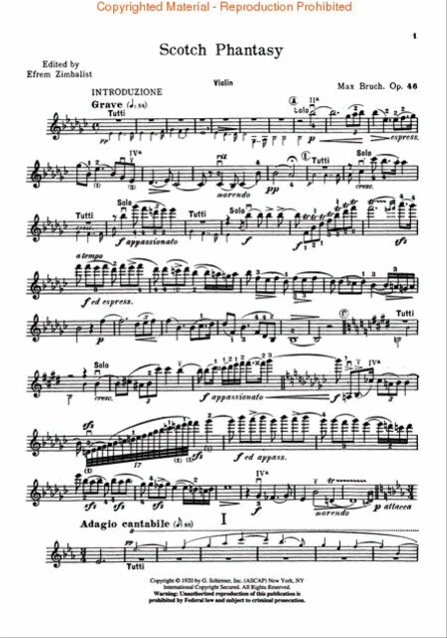 Scotch Phantasy, Op. 46 Violin Solo scores gallery preview page 4