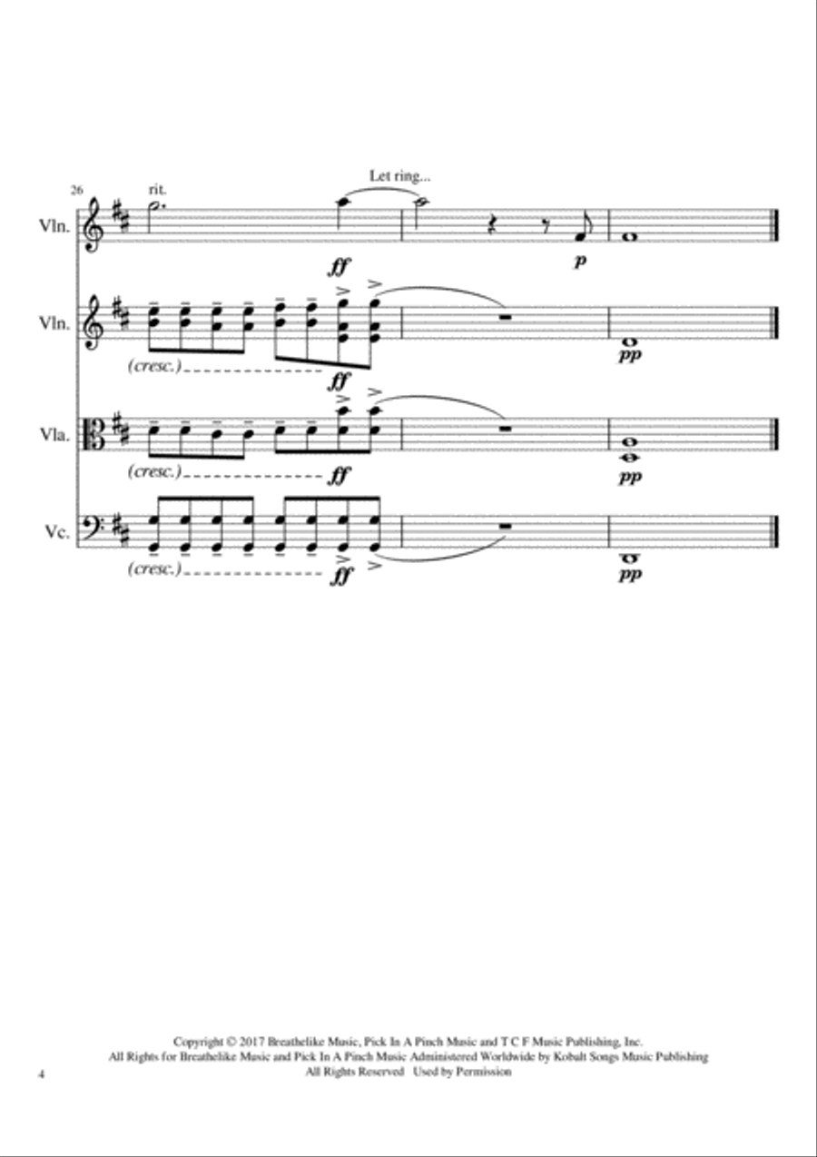 Never Enough String Quartet scores gallery preview page 4