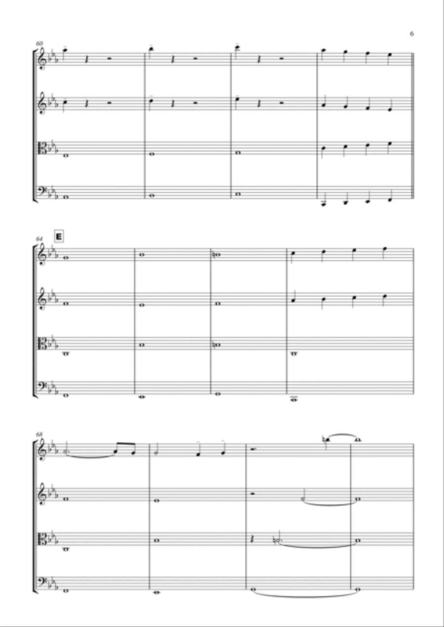 Bring Me To Life String Quartet scores gallery preview page 6