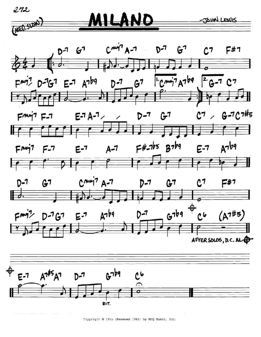 Milano C Instrument scores gallery preview page 1