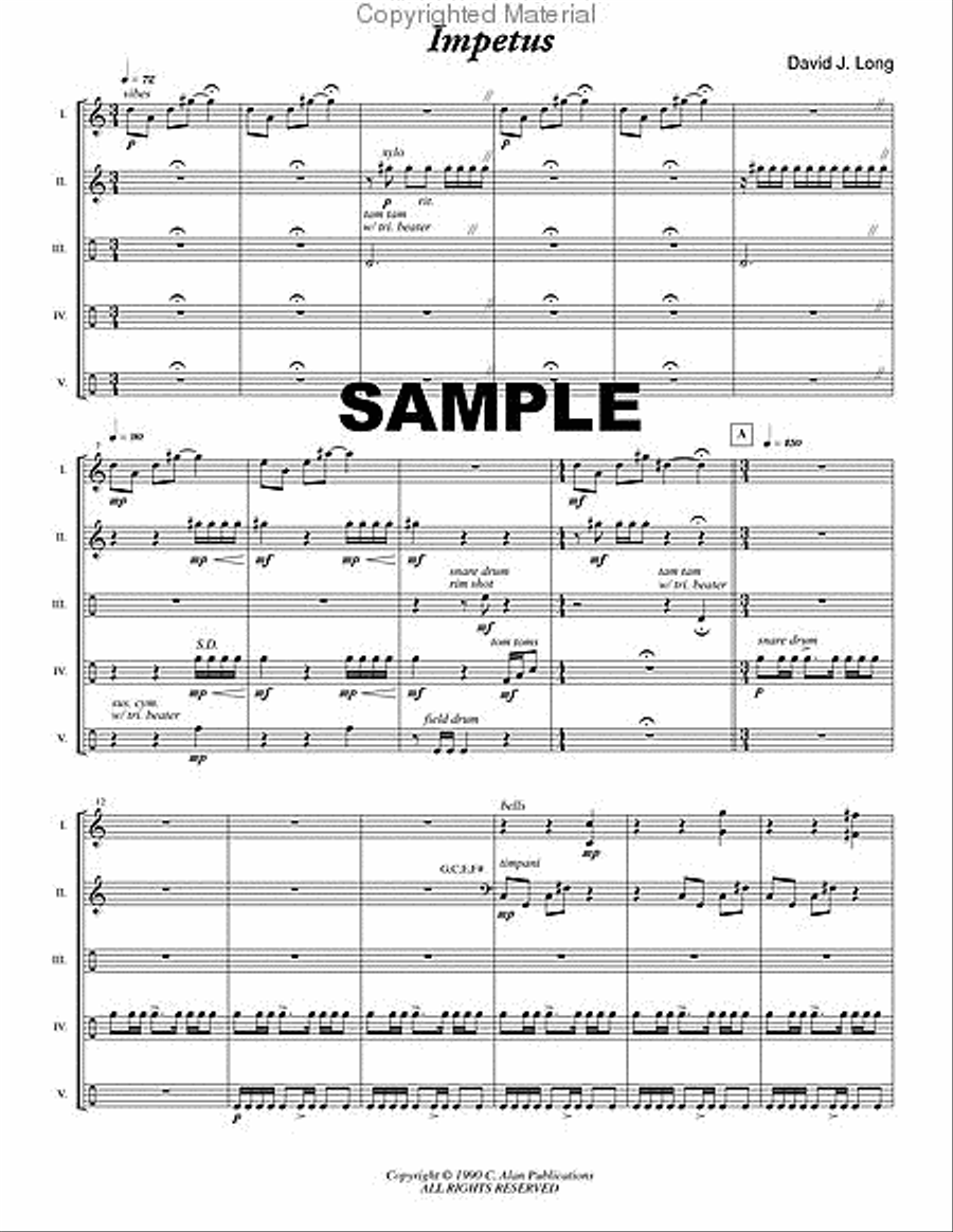 Impetus Percussion Ensemble scores gallery preview page 2