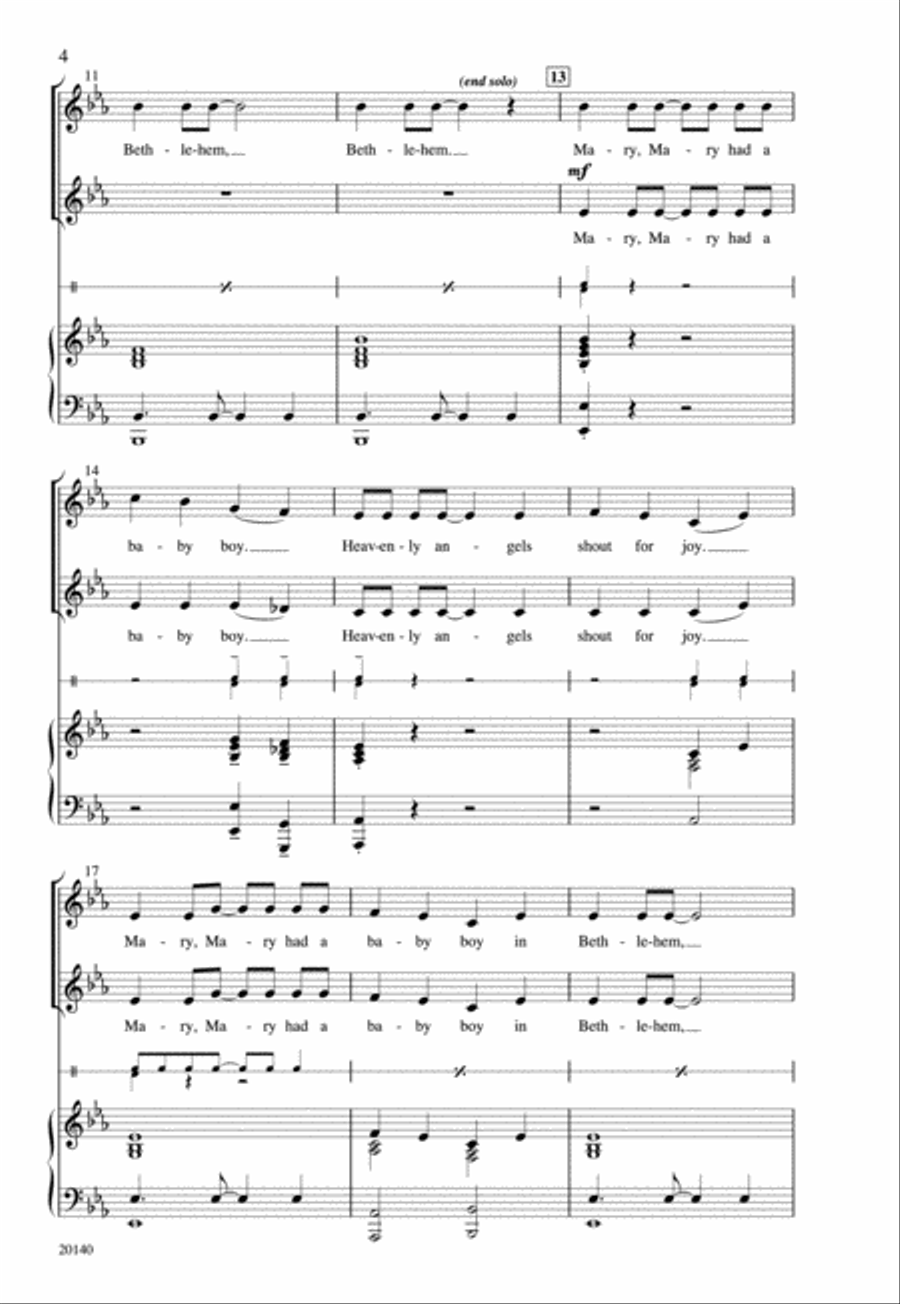 Bethlehem Hallelu 2-Part scores gallery preview page 3