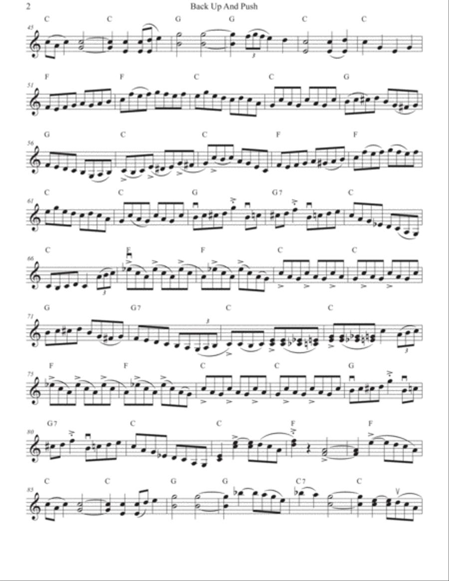 Back Up And Push for Fiddle Violin Solo scores gallery preview page 3