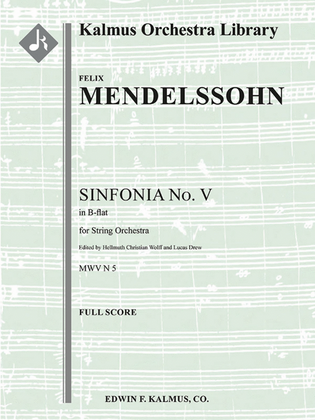 Sinfonia No. 5: String Symphony in B flat