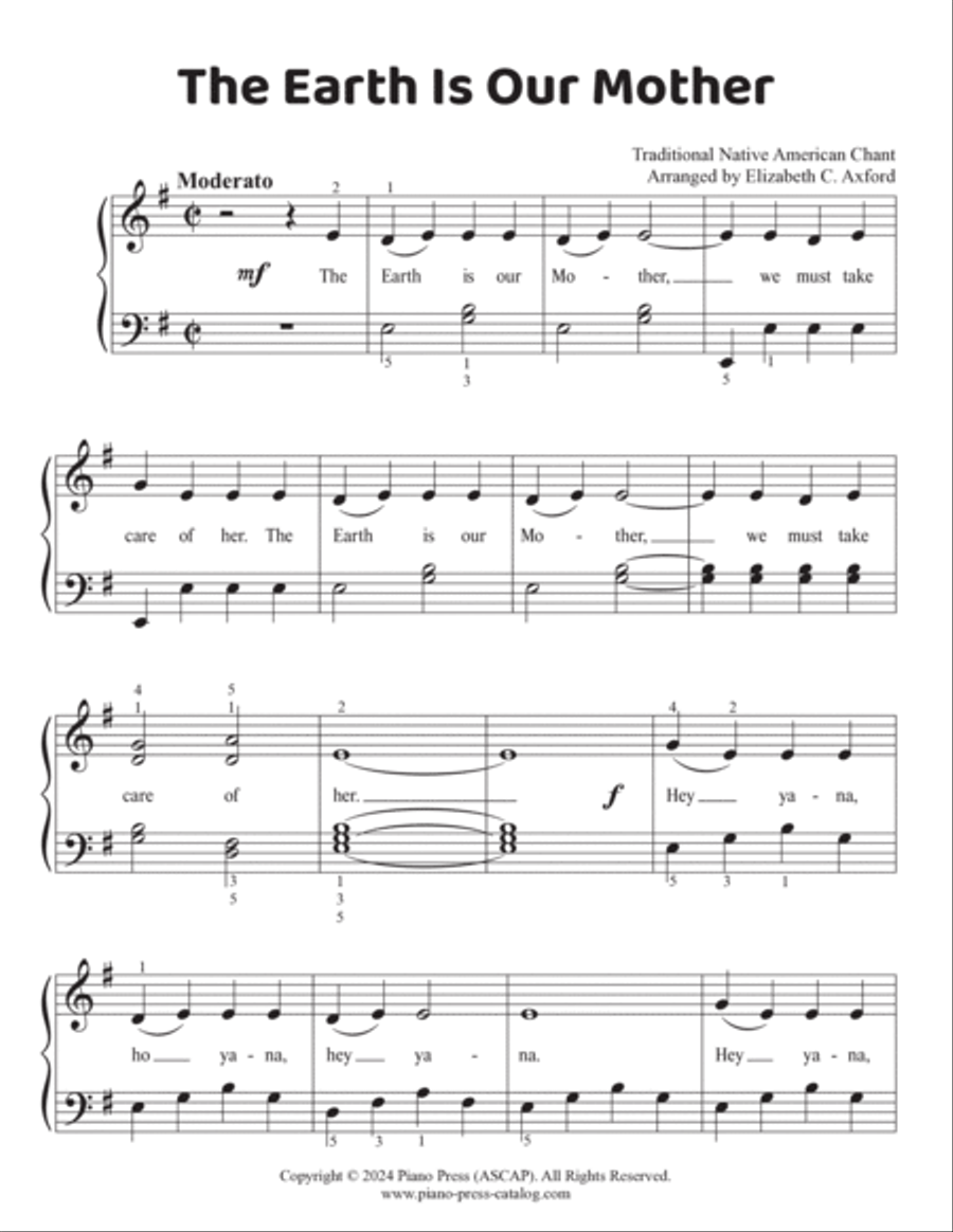 The Earth Is Our Mother The Earth Is Our Mother Piano Method scores gallery preview page 2