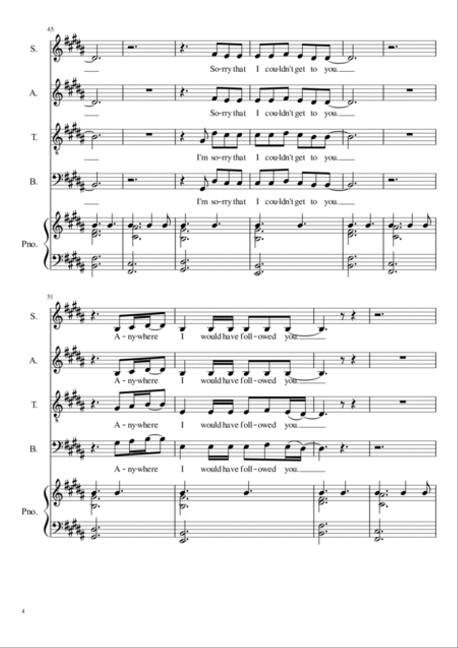 Say Something 4-Part scores gallery preview page 4
