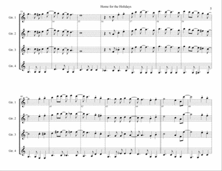 (There's No Place Like) Home For The Holidays Electric Guitar scores gallery preview page 5