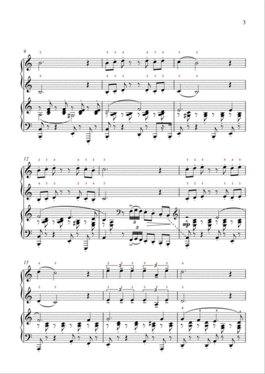 Five-Finger Latina! (Piano Duet - Four Hands) Piano Duet scores gallery preview page 3