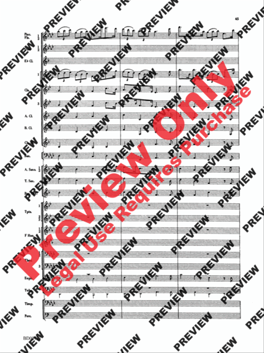 Water Music Suite Concert Band scores gallery preview page 45