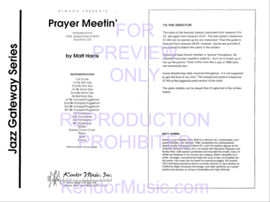 Prayer Meetin' Jazz Ensemble scores gallery preview page 2